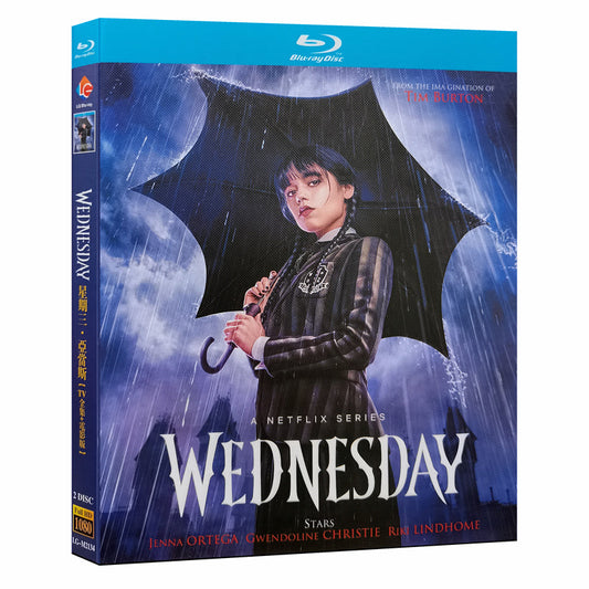 海外ドラマ「ウェンズデー」 Blu-ray　ブルーレイ　 日本吹替えあり ジェナ・オルテガ、グウェンドリン・クリスティー、高画質 全話 海外盤 ワールドTV