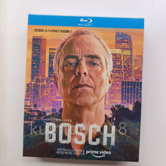 海外ドラマ「BOSCH/ボッシュ」シーズン5-7 Blu-ray ブルーレイ　日本語吹替えあり　イタス・ウェリヴァー、ジェイミー・ヘクター、高画質 全話 海外盤 ワールドTV